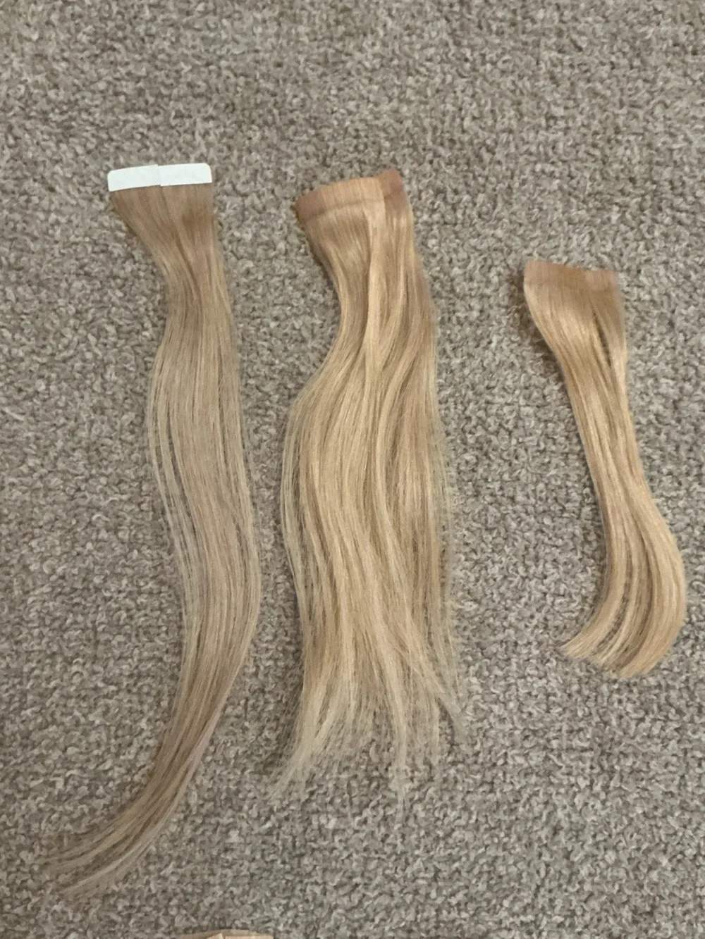 10½ Never-Used Remy Tape-In Wefts | Blonde + Platinum + Press
